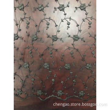 Spray Design Mesh Embroider Fabric